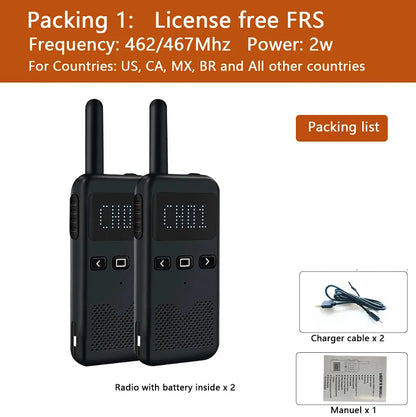 Mini Walkie Talkie Radtel RT19 KD-C70 Portable Two Way Radio PMR FRS RHappy RadiosMini Walkie Talkie Radtel RT19 KD-C70 Portable