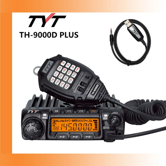 TYT TH-9000D PLUS High Power 65W 136-174MHz Walkie Talkie Long Range Car Transceiver Truck Mobile Ham Mobile Radio