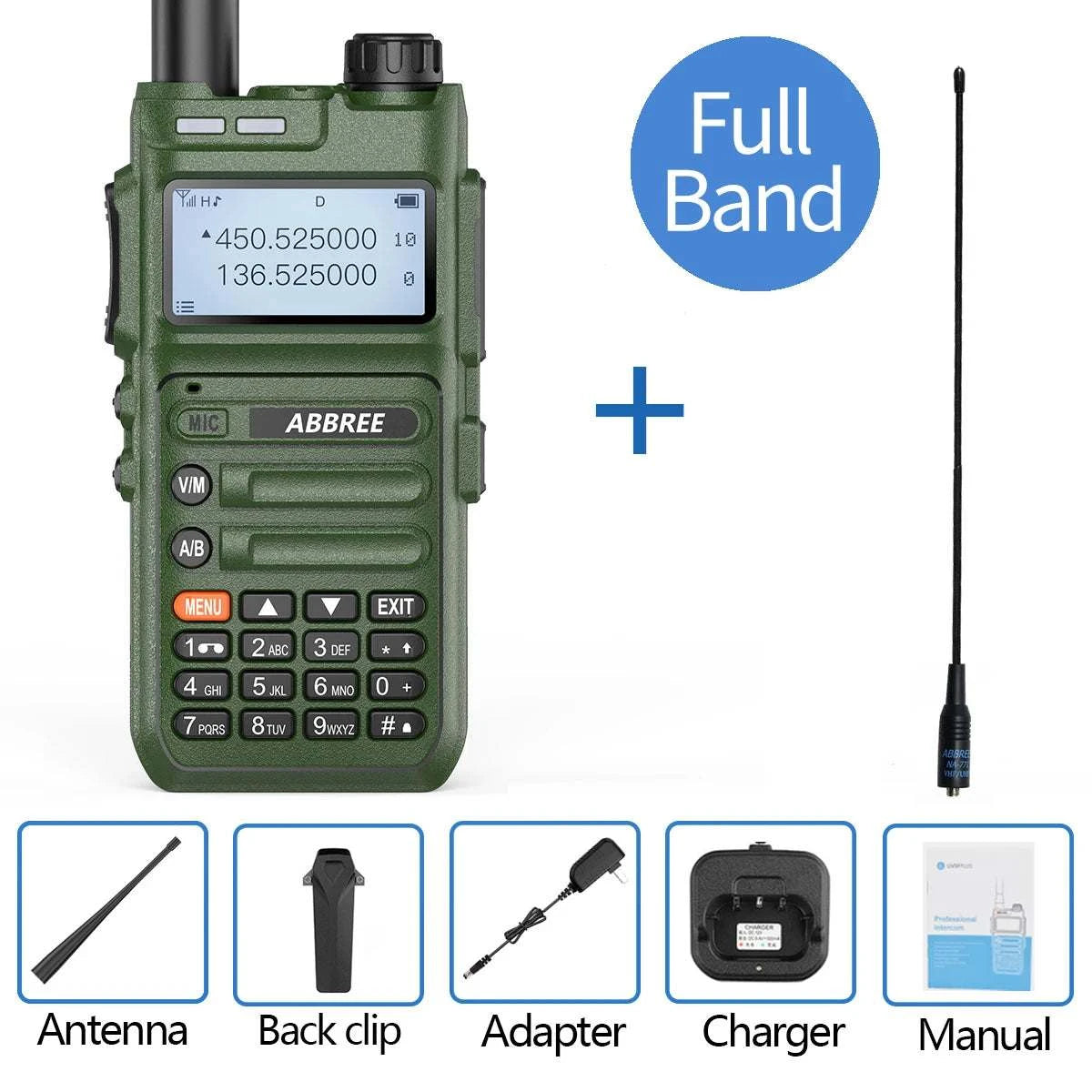 ABBREE AR-F5 10W Powerful Automatic Wireless Copy Frequency support USHam Radios