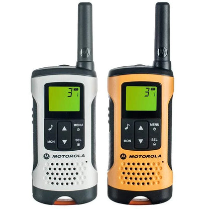 A pair of Motorola TLKR-T50 walkie talkie LCD screens, 8 channels, ideHam Radios