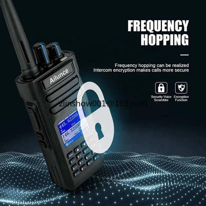 Ailunce HT: Ailunce 10w DMR GPS Intercom Police Scanner Two Way Radio Ham Radios