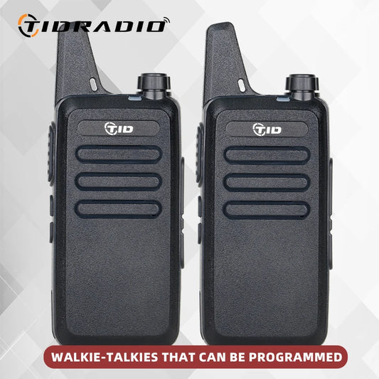 TIDRADIO Long Range Walkie Talkie 2 Pcs Included Portable Mini Tow Way Radio Station Wireless Set 𝐓𝐲𝐩𝐞-C ChargeTD-M8S