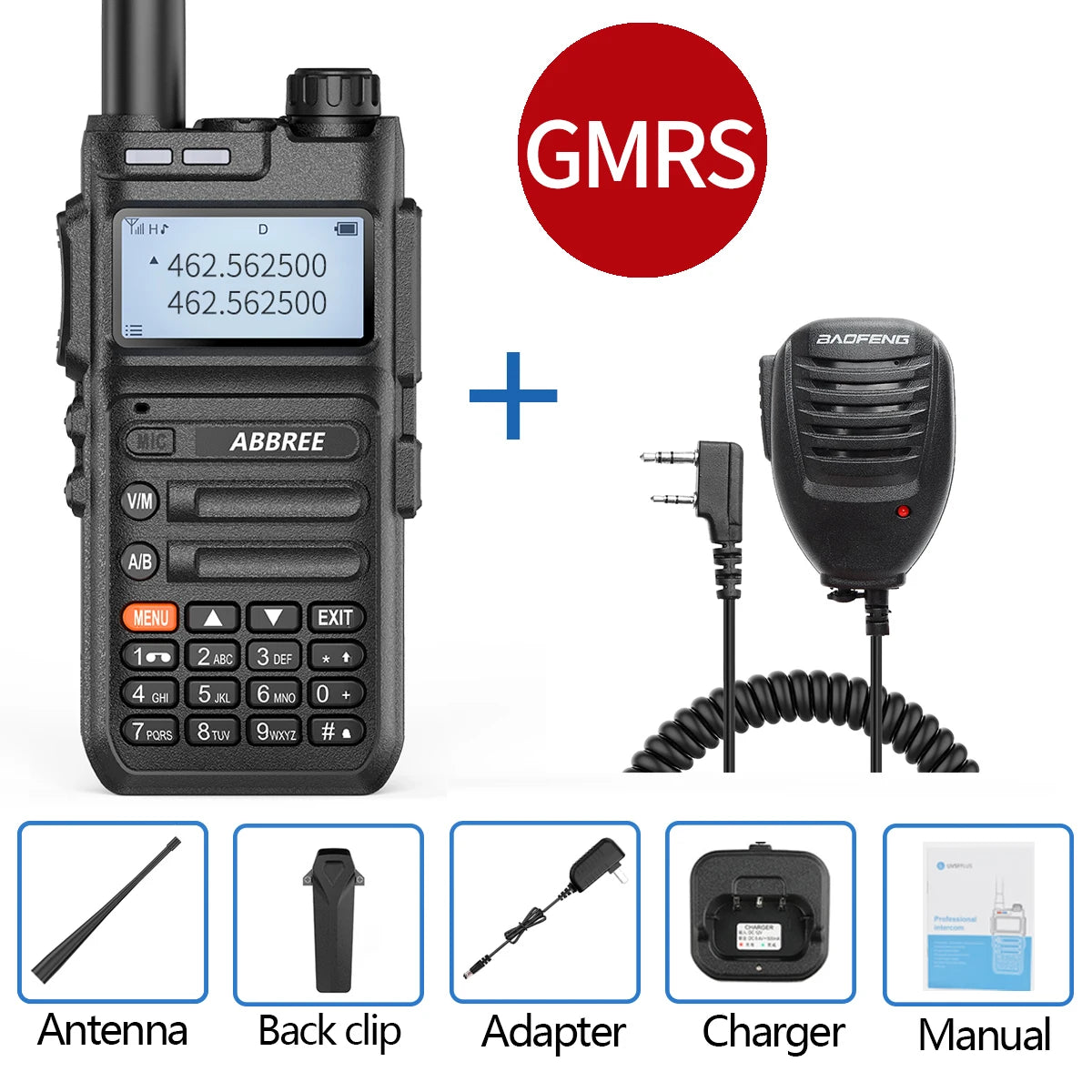 ABBREE AR-F5  Walkie Talkie 136-520MHZ/GMRSwireless copy frequency LonHam Radios