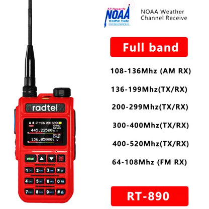 Radtel RT-890 NOAA Weather Channel 6 Band Ham  Amateur 2 Way Radio 999Ham Radios