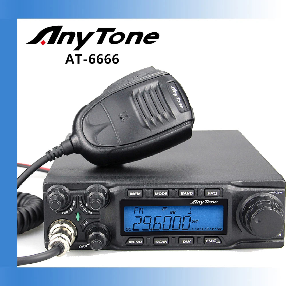 AnyTone AT-6666 Mobile Receiver Truck Radio AM 45W FM 60W High Power fHam Radios