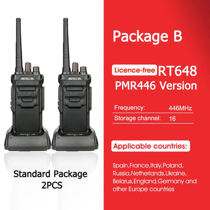 RETEVIS RT648 IP67 Waterproof Walkie Talkie 1 or 2 pcs Floating PortabHappy RadiosRETEVIS RT648 IP67 Waterproof Walkie Talkie 1