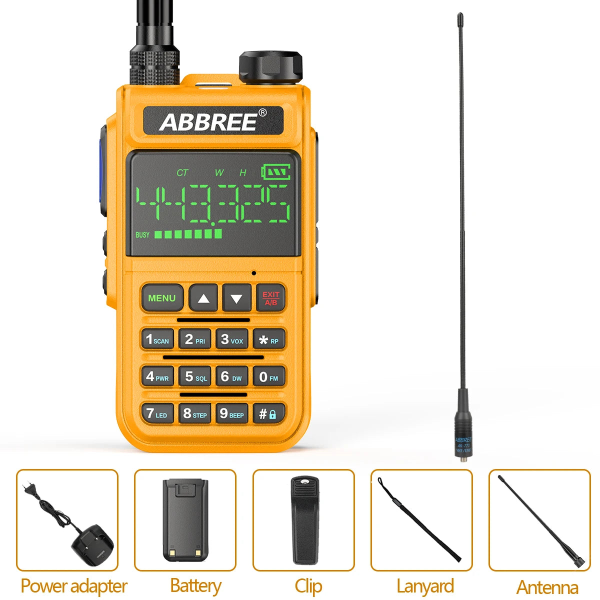 ABBREE AR-518 Air Band Full Band Wireless Copy Frequency Police ScanneHam Radios