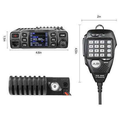 AnyTone AT-778UV II (Upgrade Version) "VOX" Dual Band Mobile Transceiver VHF UHF 25-Watt Amateur Walkie Talkie радиостанция