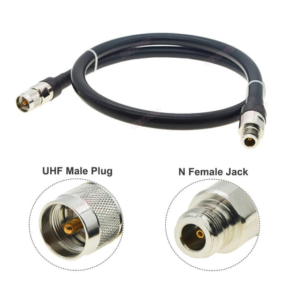 LMR600 UHF / N TO UHF Low Loss 50 Ohm Coaxial Cable Extension Jumper PHam Radios