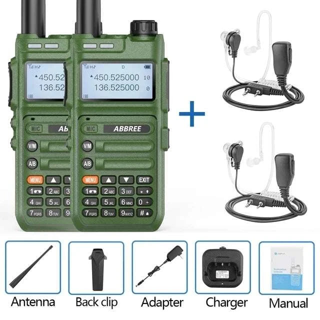 2PCS ABBREE AR-F5 wireless copy frequency Walkie Talkie 136-520MHZ LonHam Radios