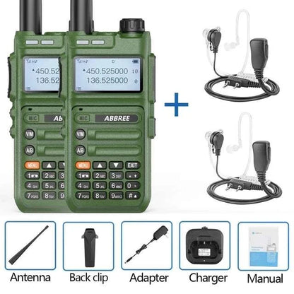 2PCS ABBREE AR-F5 wireless copy frequency Walkie Talkie 136-520MHZ LonHam Radios