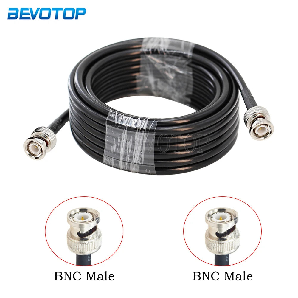 New BNC Male Plug to BNC Male Plug Connector 50 Ohm Low-Loss RG58 RF CHappy RadiosBNC Male Plug