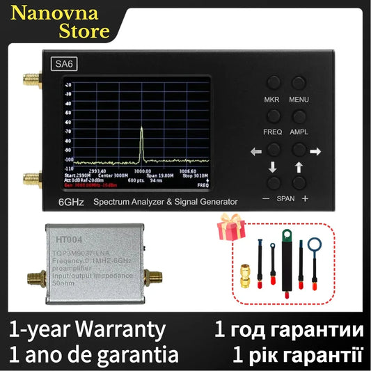 SA6 Portable Spectrum Analyzer,Handheld Frequency Analyzer,35 to 6200 Ham Radios