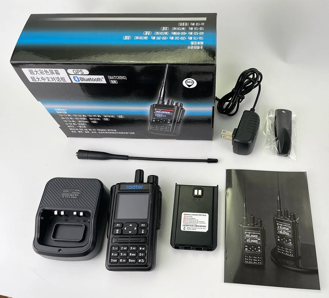 Radtel RT-490 GPS Blutooth APP Amateur Ham Two Way Radio 256CH Air BanHappy RadiosRadtel RT-490 GPS Blutooth APP Amateur Ham