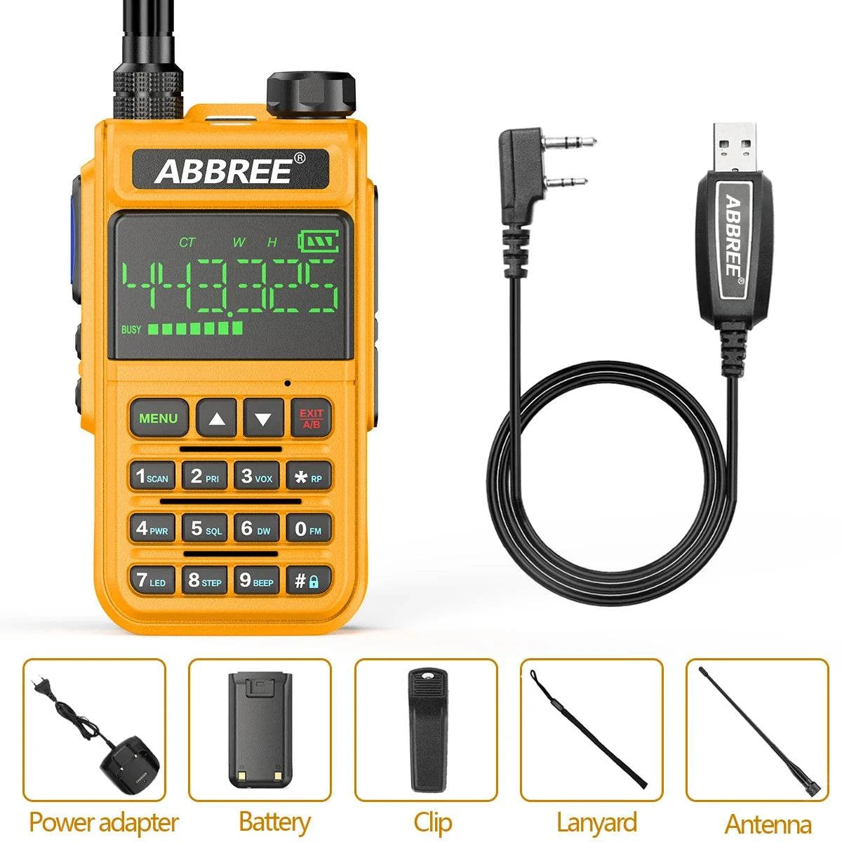 ABBREE AR-518 108-660MHz Air Band Walkie Talkie Wireless Copy FrequencHam Radios