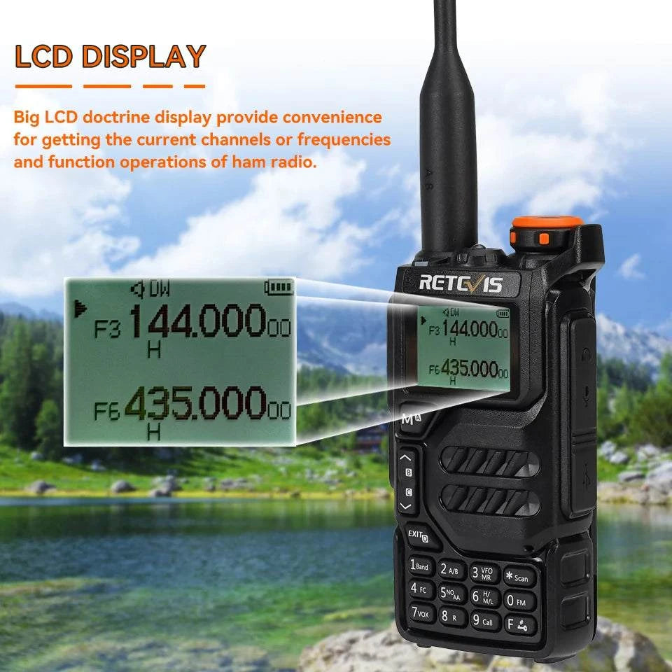 10PCS Retevis RA79 Walkie Talkie Airband Frequency Receiving UHF VHF DHam Radios