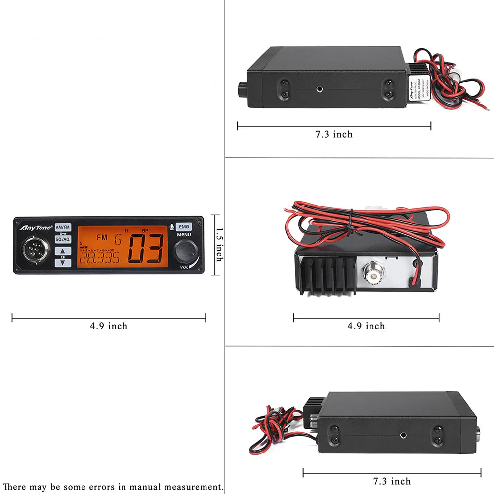 CB Mobile: Anytone AT-500M VOX CB Radio AM/FM 27Mhz Truck Radio AM/FM Ham Radios