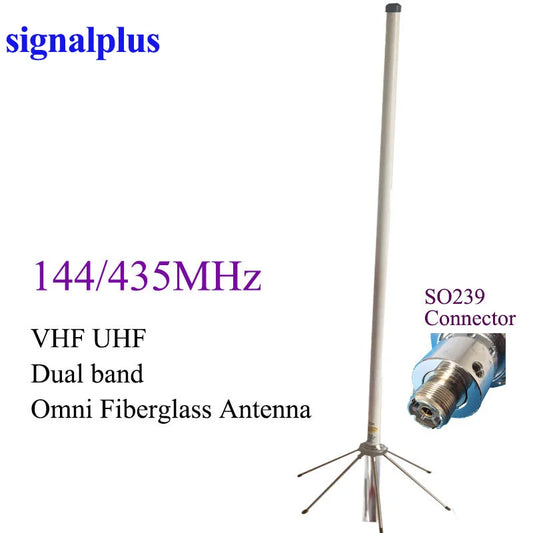 VHF UHF Omni fiberglass base antenna, UV 144/435MHz, outdoor walkie taHam Radios