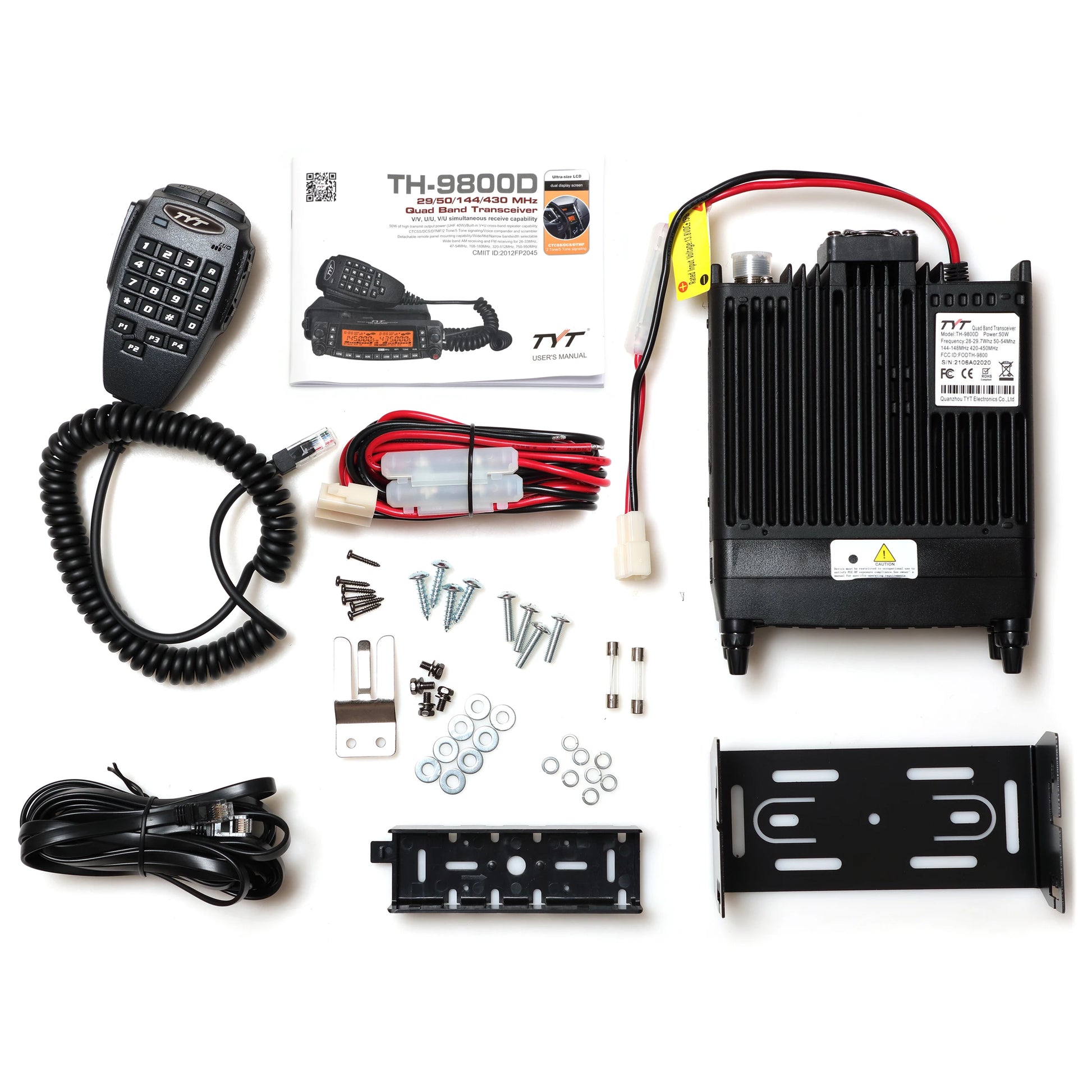 TYT TH-9800 PLUS+ Accessories Mobile Radio 50w Quad Band Transceiver THam Radios