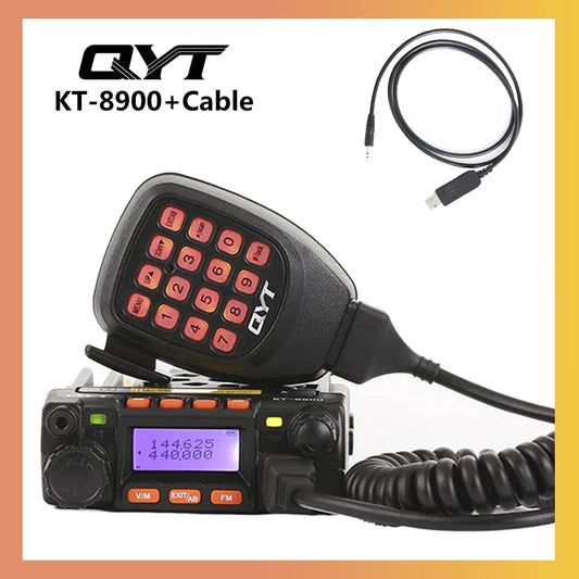 QYT KT-8900 Dual Band Qual Transceive 25w Color Screen Mini Mobile RadHam Radios