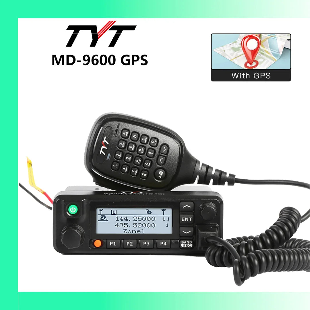 TYT MD-9600 GPS AES256  DMR Digital/Analog Dual Band Mobile Radio 50/4Ham Radios