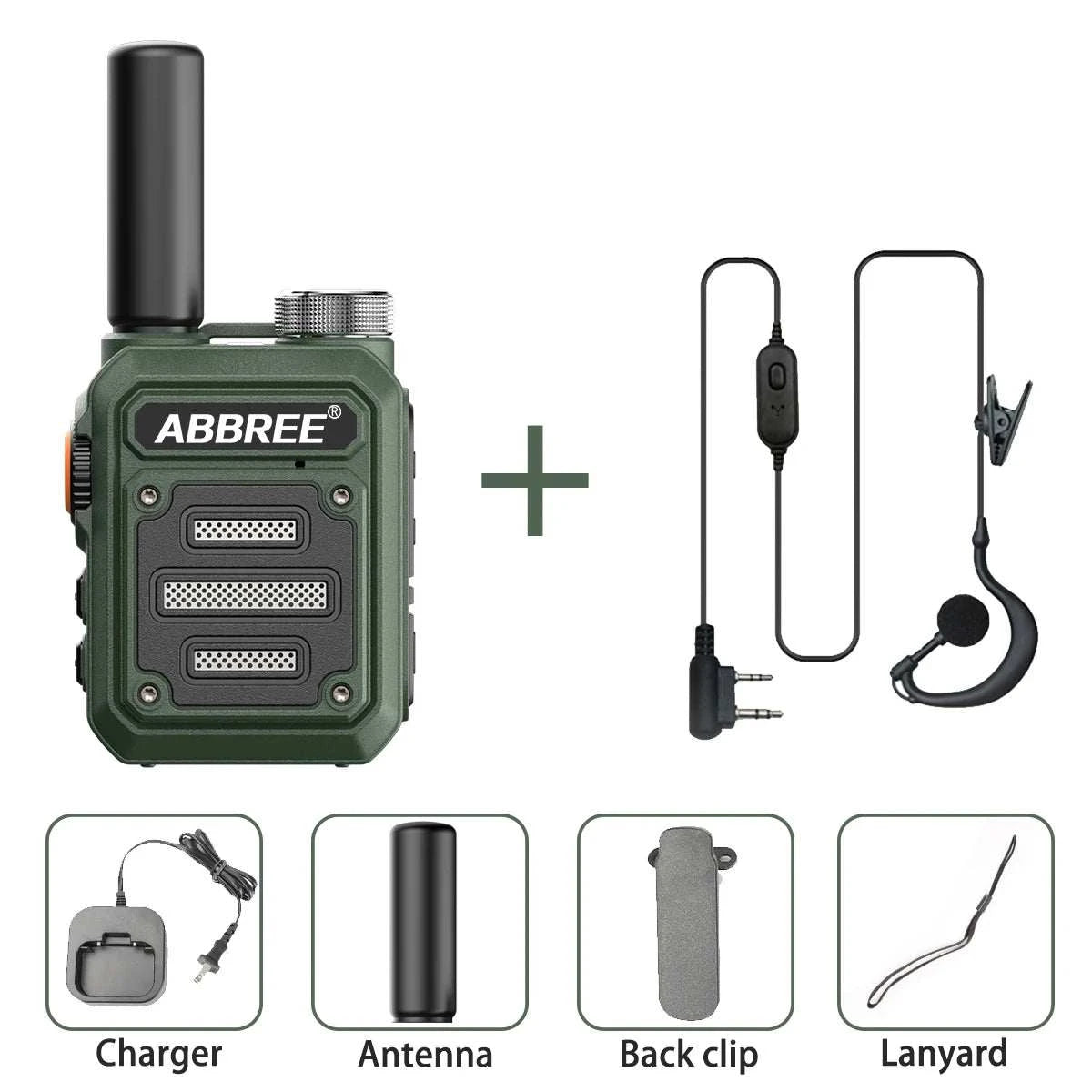 ABBREE AR-63 Mini Walkie Talkie Wireless Copy Frequency VOX SOS Multi-Ham Radios