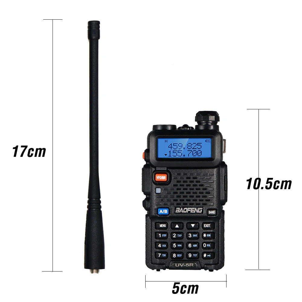 2pcs Real 8W Baofeng uv-5r Walkie Talkie High Power Portable Ham CB RaHam Radios