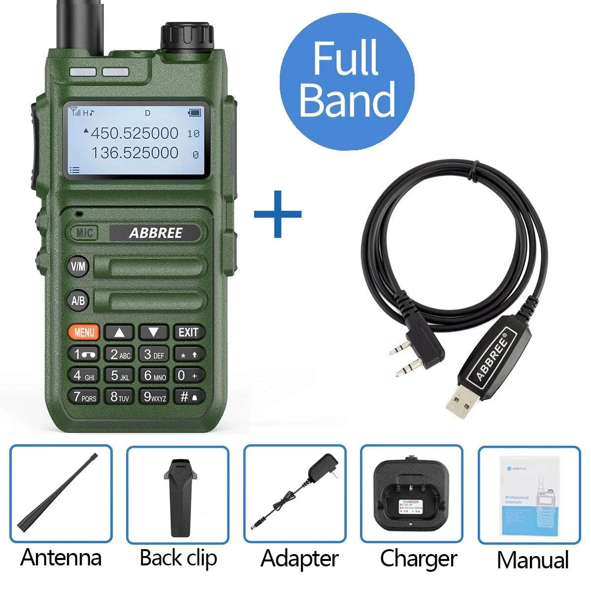 ABBREE AR-F5 10W Powerful Automatic Wireless Copy Frequency support USHam Radios