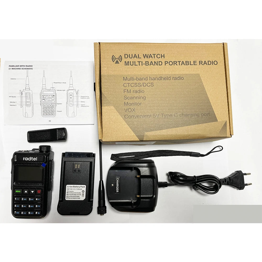 Radtel RT-890 NOAA Weather Channel 6 Band Ham  Amateur 2 Way Radio 999Ham Radios