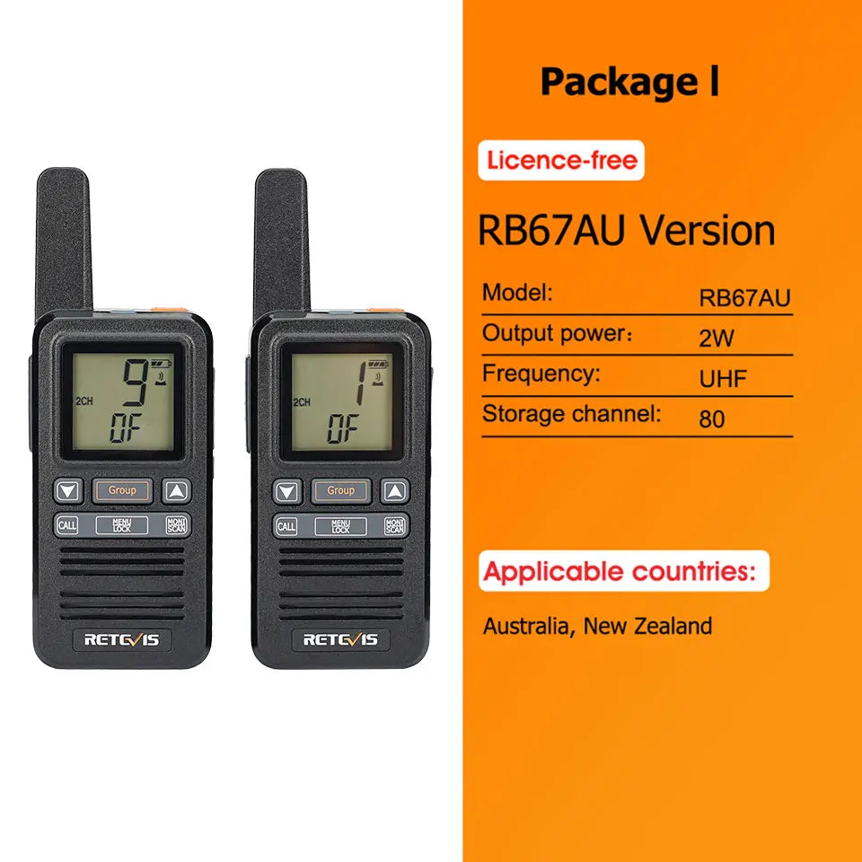 Walkie Talkie 2 Pcs Included Retevis RB667 4 Pcs Walkie-talkie PortablHam Radios