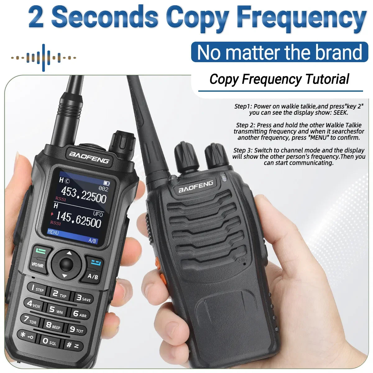 Baofeng UV 21 Pro Wireless Copy Frequency Walkie Talkie 16 KM Long RanHam Radios