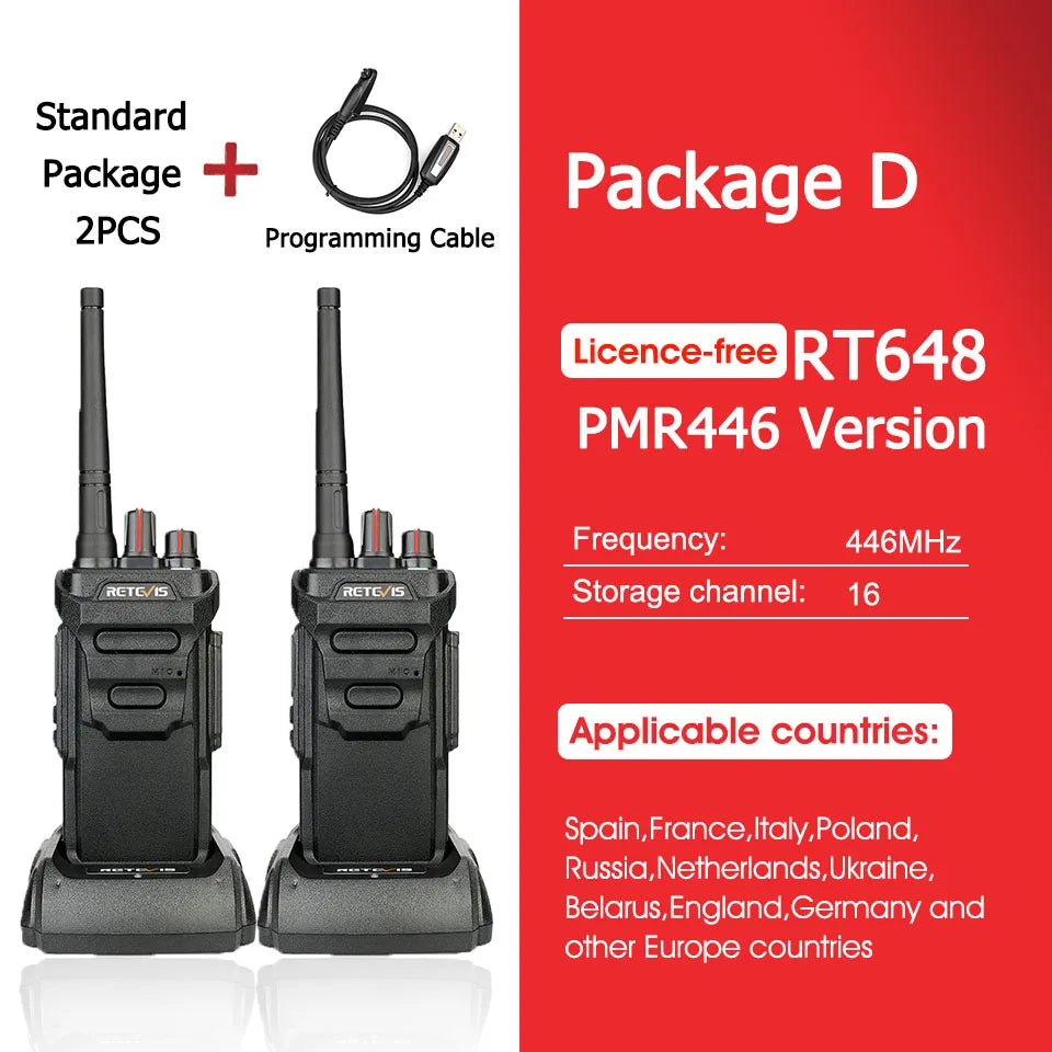 RETEVIS RT648 IP67 Waterproof Walkie Talkie 1 or 2 pcs Floating PortabHappy RadiosRETEVIS RT648 IP67 Waterproof Walkie Talkie 1