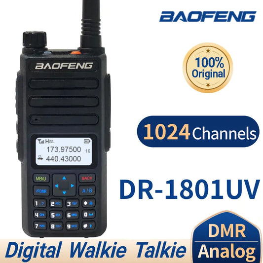 BAOFENG DR-1801UV Digital Walkie Talkie DMR 2-Slot Dual Time Slots DigHam Radios