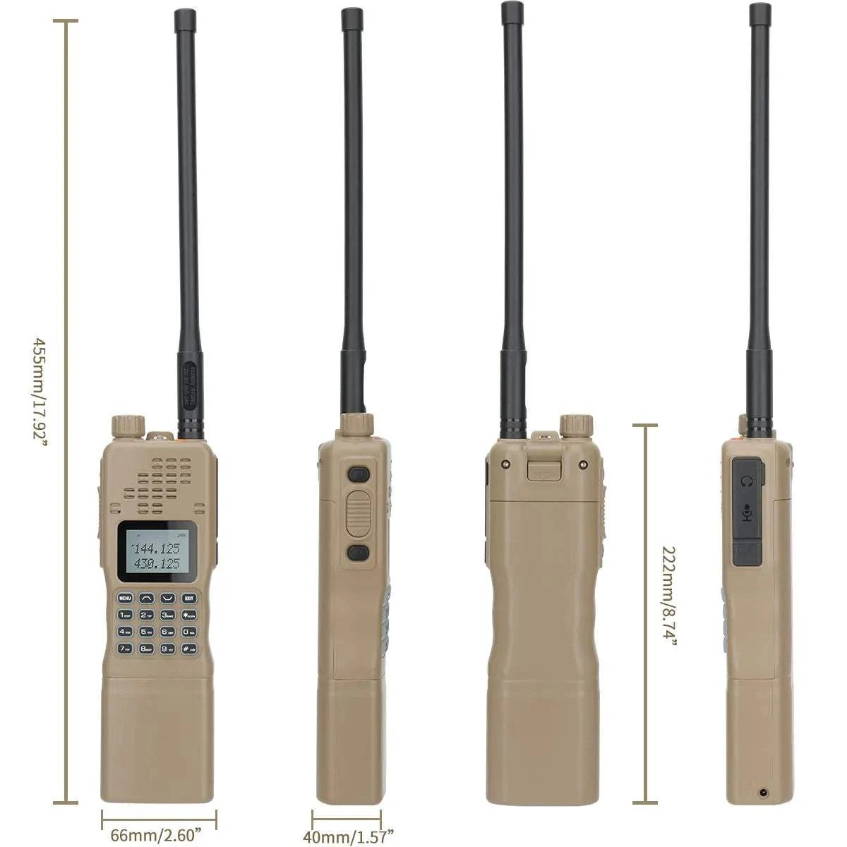 ABBREE 15W Powerful AR-152 Military Two Way Radio 12000mAh Battery TacHappy RadiosABBREE 15W Powerful AR-152 Military