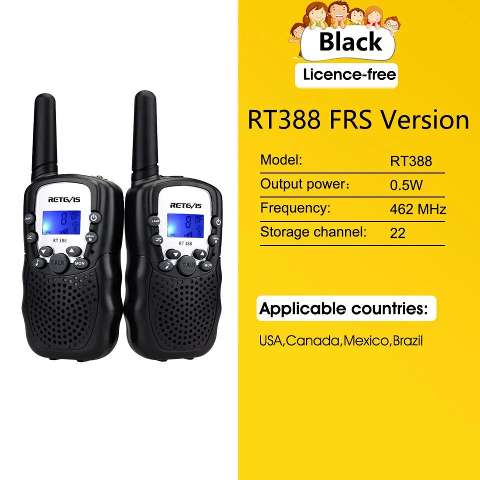 Retevis RT388 Walkie Talkie Children 2 Pcs Children Radio Receiver WalHam Radios