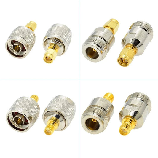 2PCS/Lot  SMA to N Adapter RF Connectors Straight N Male/Female to SMAHam Radios