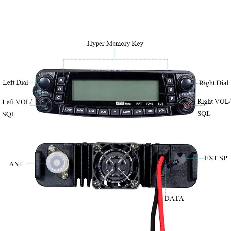 TYT TH-9800 PLUS+ Accessories Mobile Radio 50w Quad Band Transceiver THam Radios