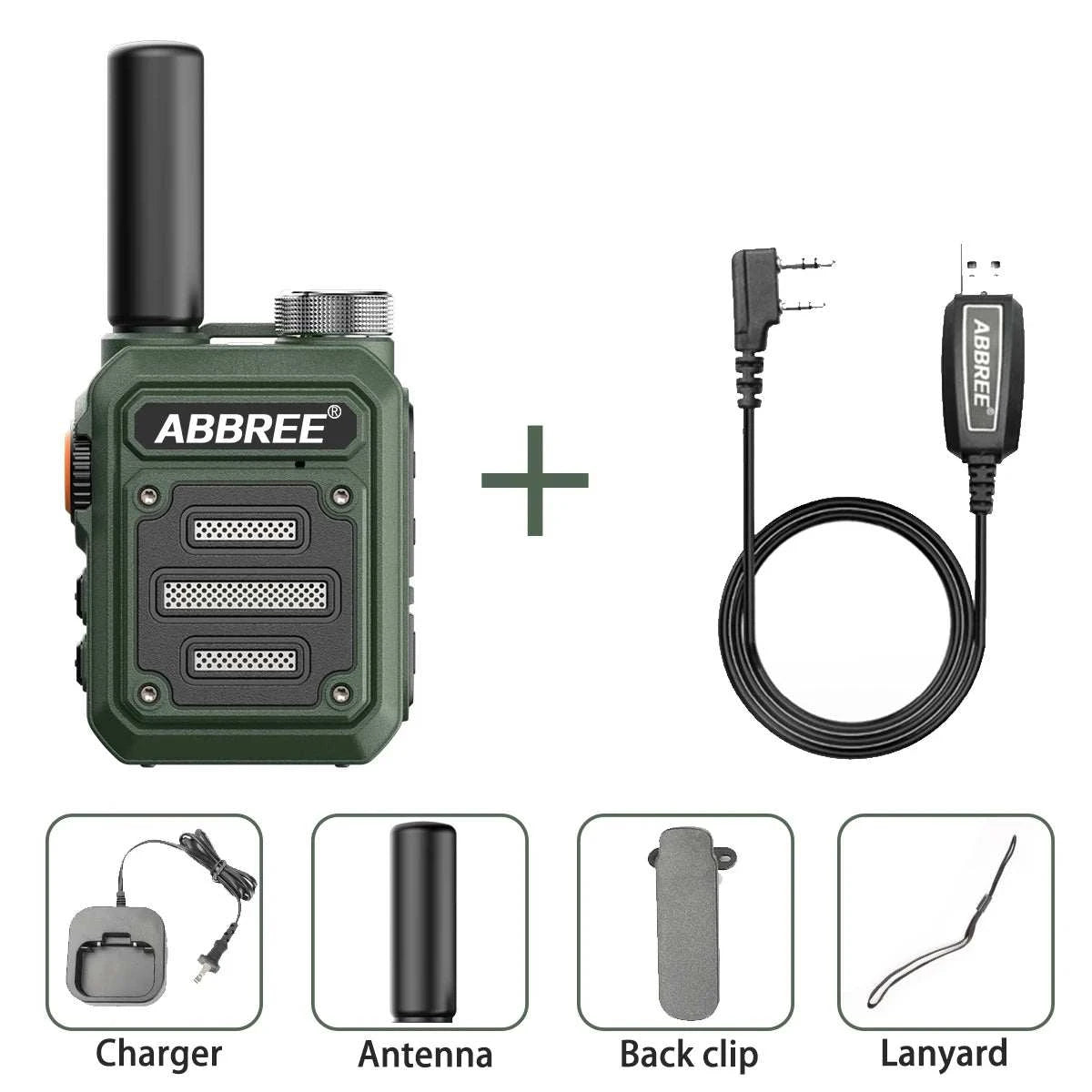 ABBREE AR-63 Mini Walkie Talkie Wireless Copy Frequency VOX SOS Multi-Ham Radios