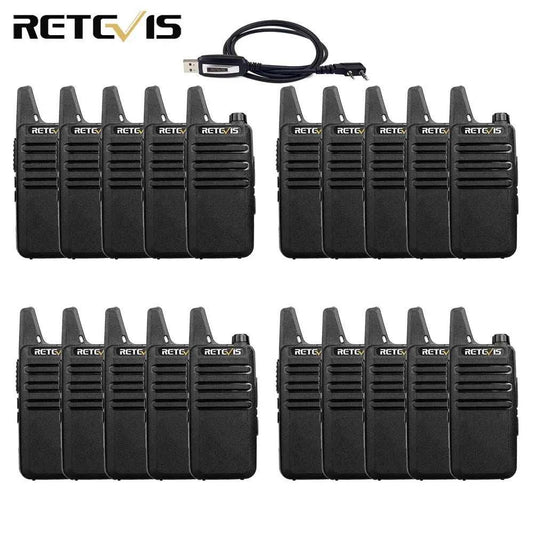 20 Pcs Wholesale Walkie Talkie RETEVIS RT22 FRS RT622 PMR Radio Handy Ham Radios