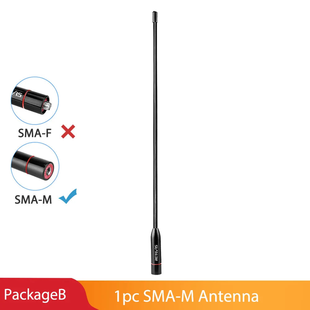 Retevis HA06 Walkie-Talkie Antenna VHF 152MHz 2.15dBi SMA-F or SMA-M fHappy RadiosRetevis HA06 Walkie-Talkie Antenna VHF 152MHz 2