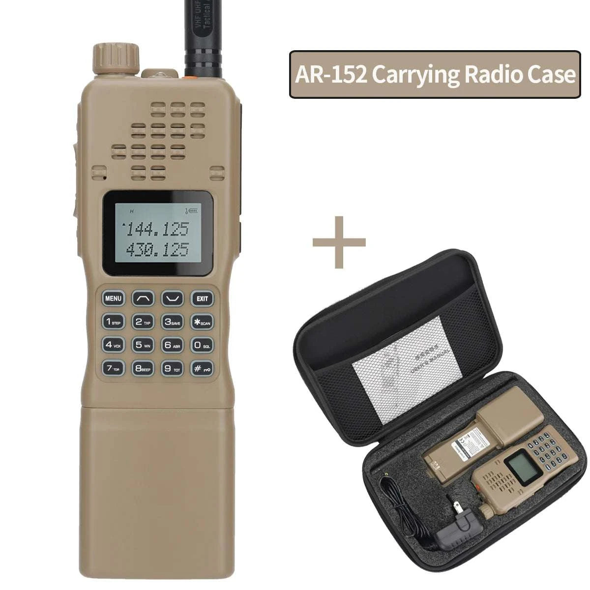 ABBREE 15W Powerful AR-152 Military Two Way Radio 12000mAh Battery TacHappy RadiosABBREE 15W Powerful AR-152 Military