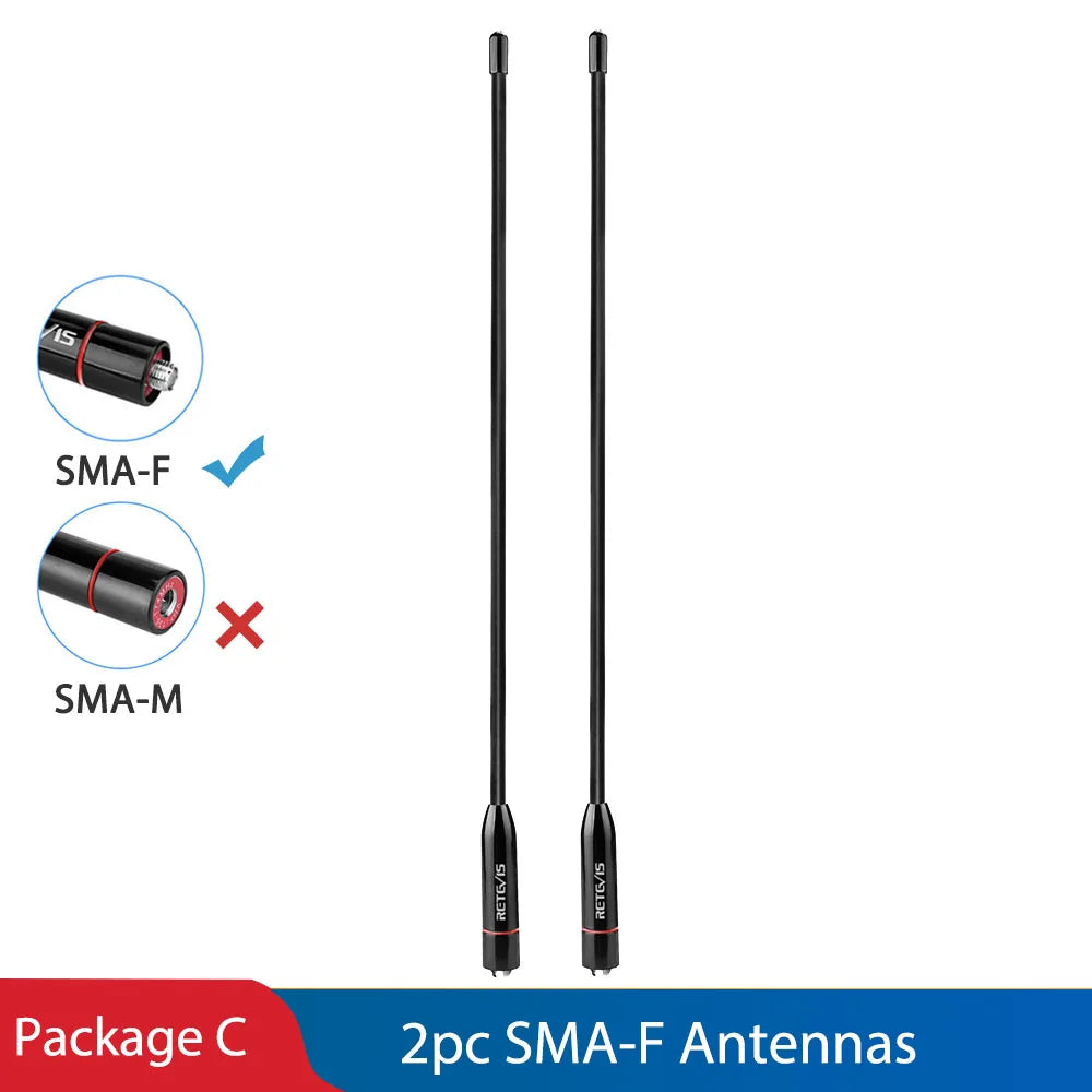 Retevis HA06 Walkie-Talkie Antenna VHF 152MHz 2.15dBi SMA-F or SMA-M fHappy RadiosRetevis HA06 Walkie-Talkie Antenna VHF 152MHz 2