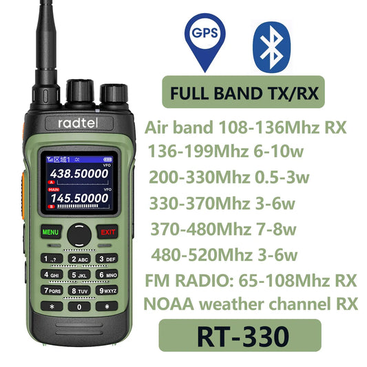 Radtel RT-330 Gps Bluetooth App Programming Amateur Radio 10W Power FuHam Radios