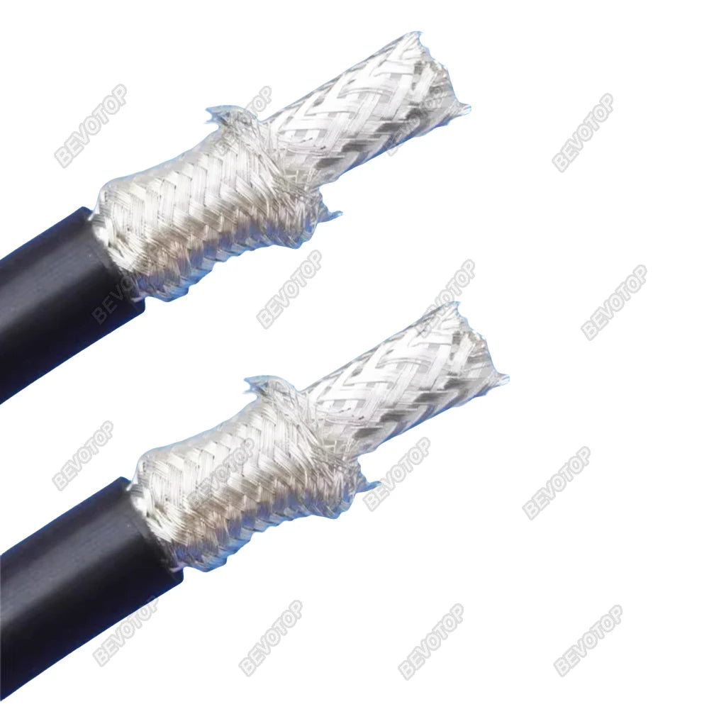 RG214/U Coaxial Cable 50 Ohm 50-7 RF Coaxial Pigtail Cable Double Shielded Silver Plated Copper High-power Low Loss BEVOTOP