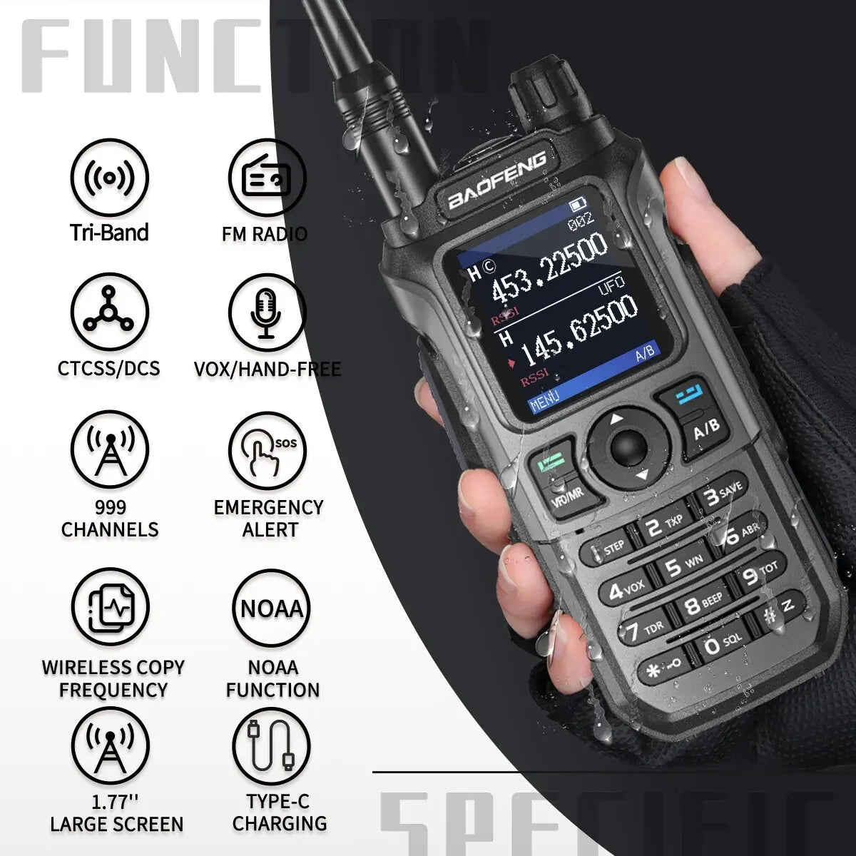 Baofeng UV 21 Pro Wireless Copy Frequency Walkie Talkie 16 KM Long RanHam Radios