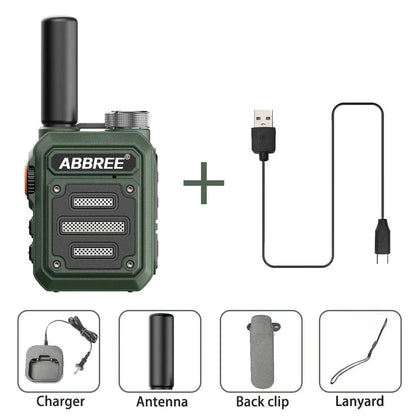 ABBREE AR-63 Mini Walkie Talkie Wireless Copy Frequency VOX SOS Multi-Ham Radios