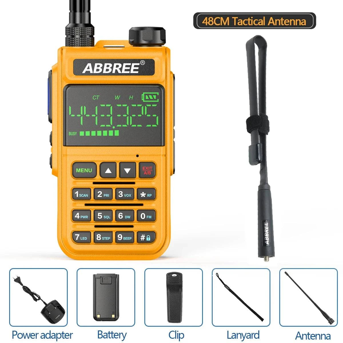 ABBREE AR-518 6 Bands Amateur Ham Two Way Radio 256CH Air Band Walkie Happy RadiosABBREE AR-518 6 Bands Amateur Ham