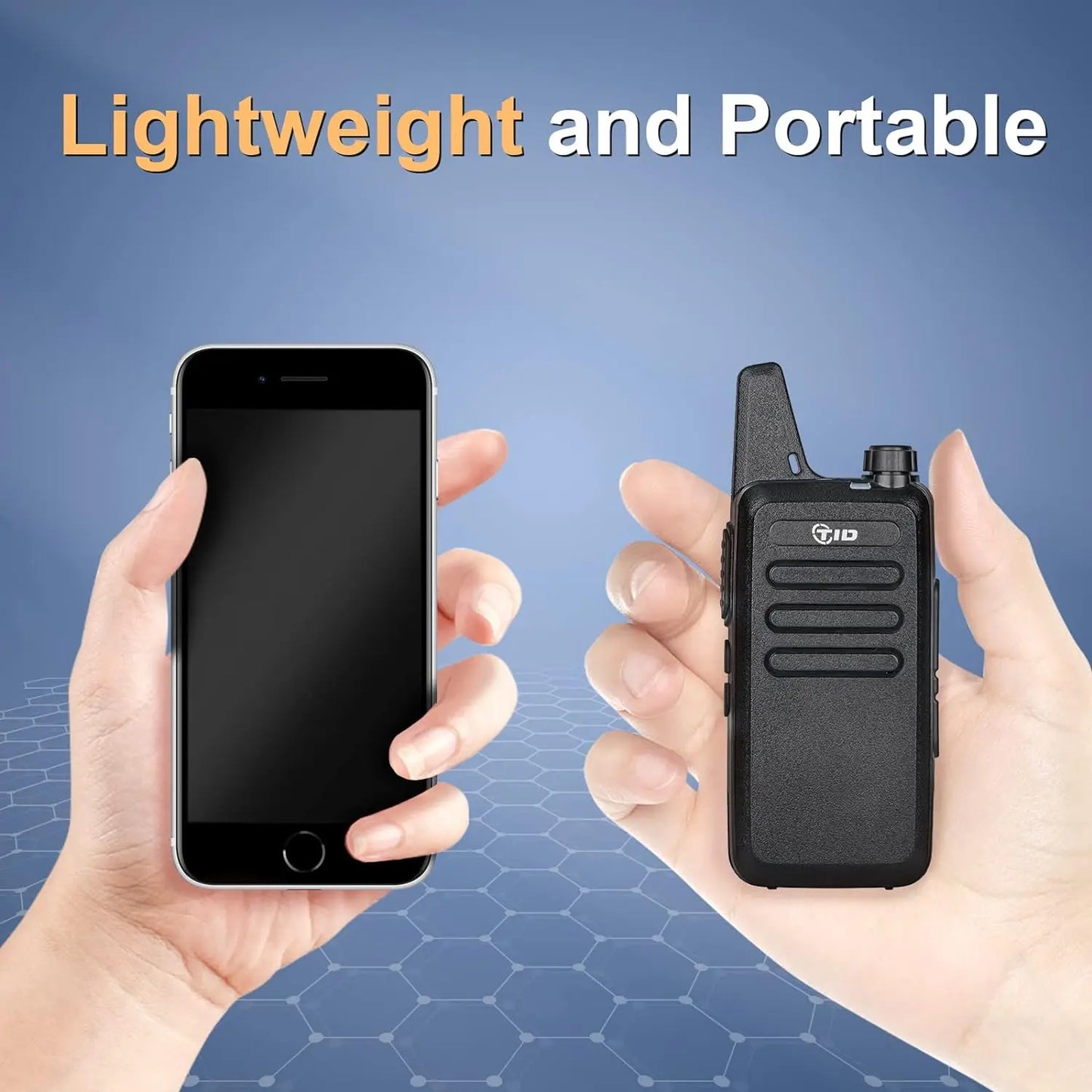 TIDRADIO 2PCS Mini Walkie Talkies Portable Ham Radio Work scenario Handheld Wireless 22 Channels 𝐓𝐲𝐩𝐞-C Rechargea TD-M8S