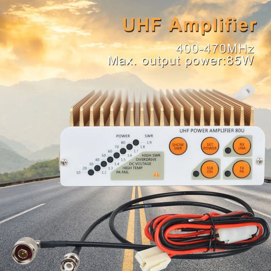 UHF Power Amplifier 400-470MHz, Output power 75-85W ， 8 Power level 10Ham Radios