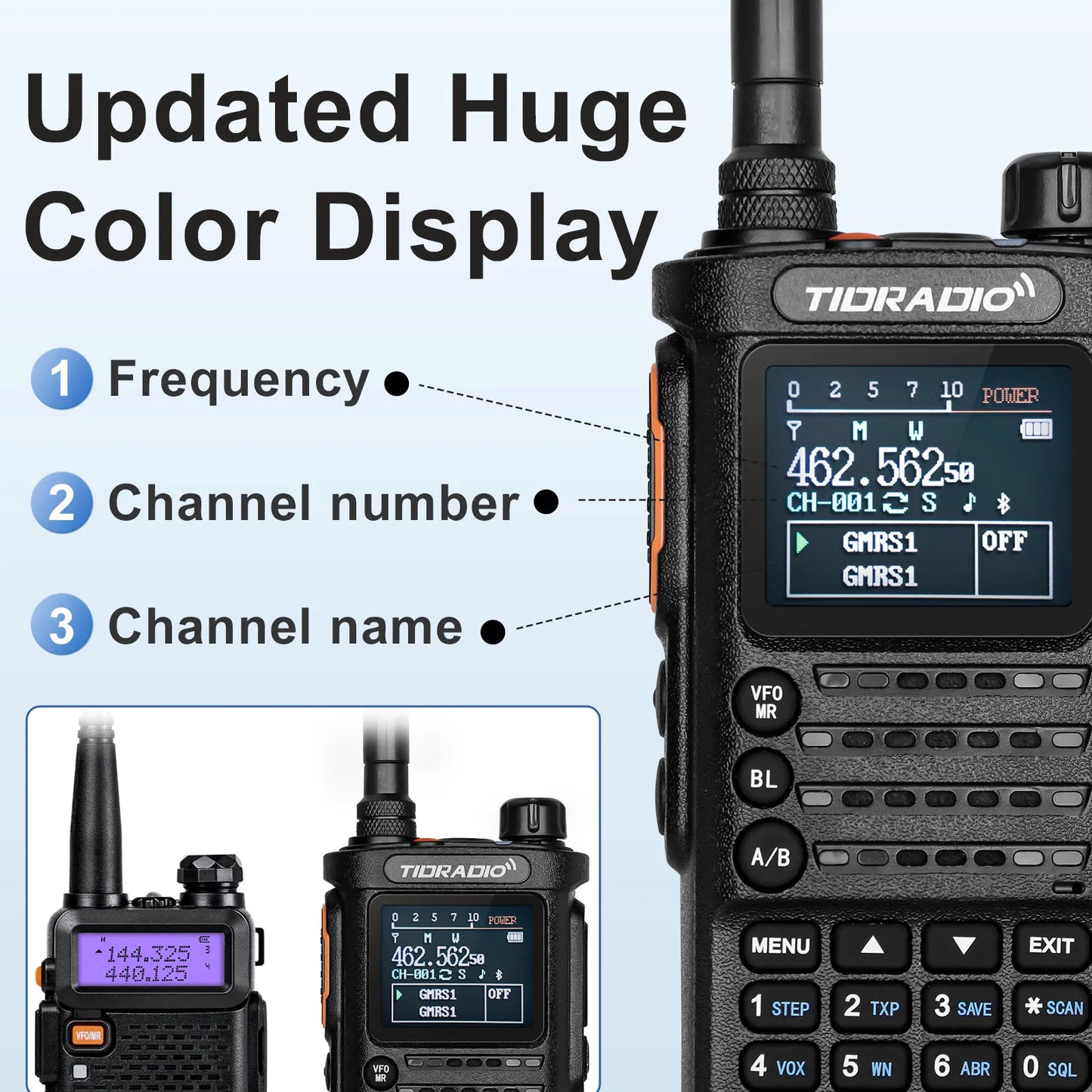 TIDRADIO TD H8 10W Profession Walkie Talkie Long Range  emergency radio HAM FM Portable Two Way Radio Receiver Wireless Set